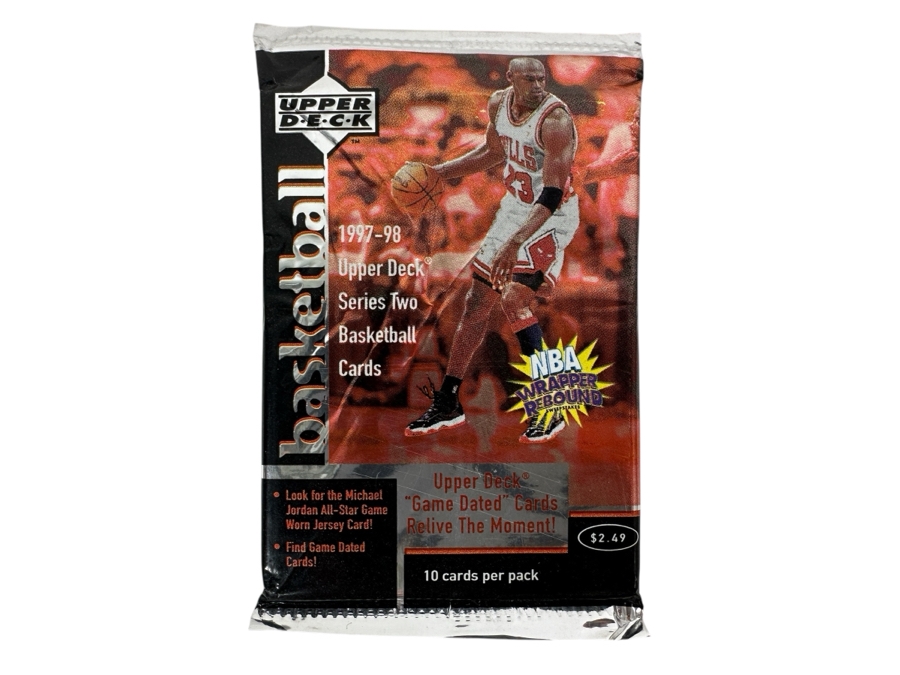 1997-98 Upper Deck Series Two Basketball Cards - 10 Cards - May Contain Ultra-Rare Michael Jordan Signed Game Jersey Card (GJ13S) That Sold For $1.4M - Read Details Page Before Bidding - Pack #103