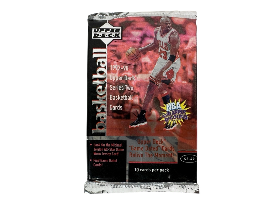 1997-98 Upper Deck Series Two Basketball Cards - 10 Cards - May Contain Ultra-Rare Michael Jordan Signed Game Jersey Card (GJ13S) That Sold For $1.4M - Read Details Page Before Bidding - Pack #104