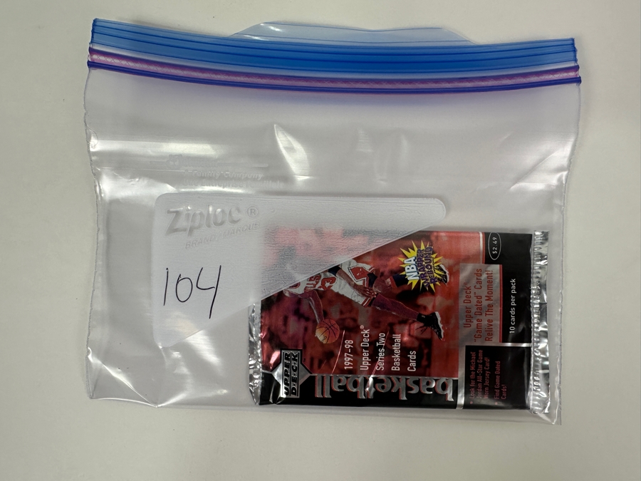 1997-98 Upper Deck Series Two Basketball Cards - 10 Cards - May Contain Ultra-Rare Michael Jordan Signed Game Jersey Card (GJ13S) That Sold For $1.4M - Read Details Page Before Bidding - Pack #104 [Photo 3]