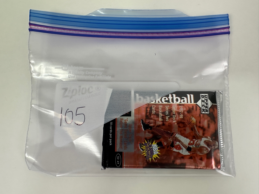 1997-98 Upper Deck Series Two Basketball Cards - 10 Cards - May Contain Ultra-Rare Michael Jordan Signed Game Jersey Card (GJ13S) That Sold For $1.4M - Read Details Page Before Bidding - Pack #105 [Photo 3]