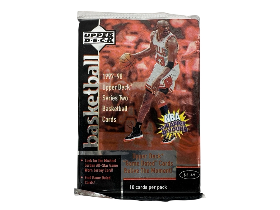 1997-98 Upper Deck Series Two Basketball Cards - 10 Cards - May Contain Ultra-Rare Michael Jordan Signed Game Jersey Card (GJ13S) That Sold For $1.4M - Read Details Page Before Bidding - Pack #105