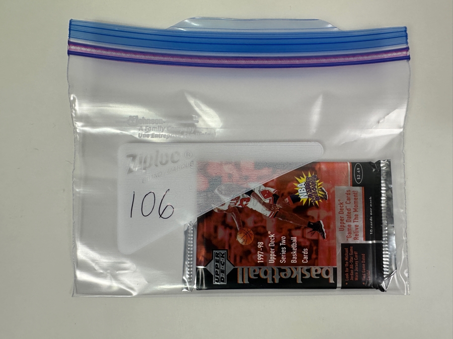 1997-98 Upper Deck Series Two Basketball Cards - 10 Cards - May Contain Ultra-Rare Michael Jordan Signed Game Jersey Card (GJ13S) That Sold For $1.4M - Read Details Page Before Bidding - Pack #106 [Photo 3]