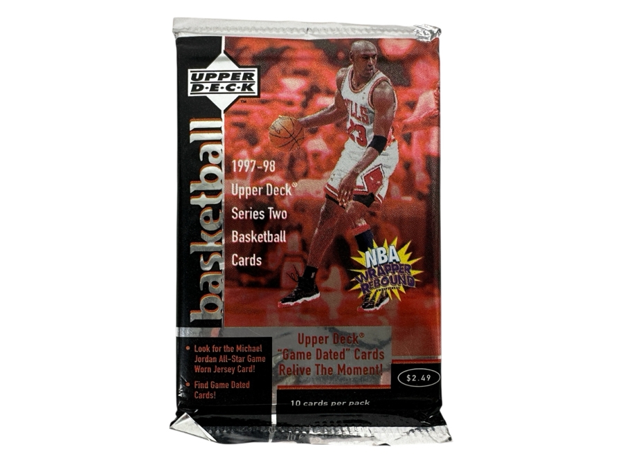 1997-98 Upper Deck Series Two Basketball Cards - 10 Cards - May Contain Ultra-Rare Michael Jordan Signed Game Jersey Card (GJ13S) That Sold For $1.4M - Read Details Page Before Bidding - Pack #106