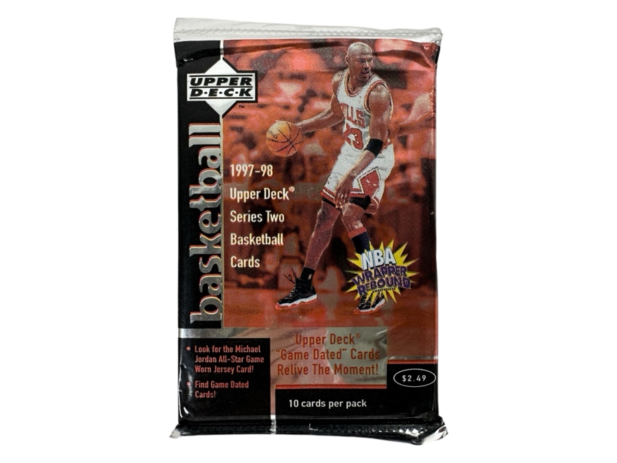 1997-98 Upper Deck Series Two Basketball Cards - 10 Cards - May Contain Ultra-Rare Michael Jordan Signed Game Jersey Card (GJ13S) That Sold For $1.4M - Read Details Page Before Bidding - Pack #107