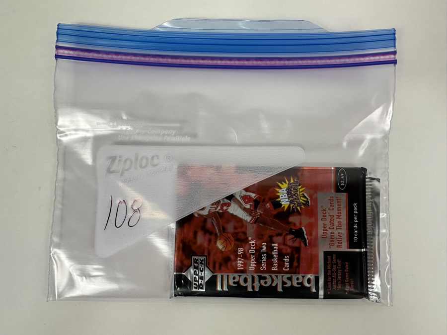 1997-98 Upper Deck Series Two Basketball Cards - 10 Cards - May Contain Ultra-Rare Michael Jordan Signed Game Jersey Card (GJ13S) That Sold For $1.4M - Read Details Page Before Bidding - Pack #108 [Photo 3]