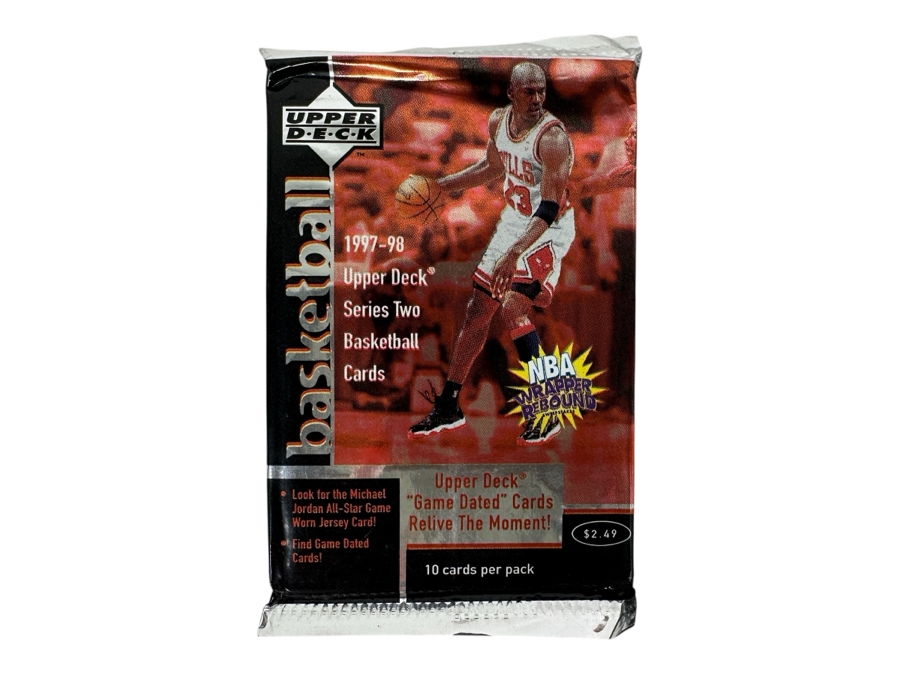 1997-98 Upper Deck Series Two Basketball Cards - 10 Cards - May Contain Ultra-Rare Michael Jordan Signed Game Jersey Card (GJ13S) That Sold For $1.4M - Read Details Page Before Bidding - Pack #108