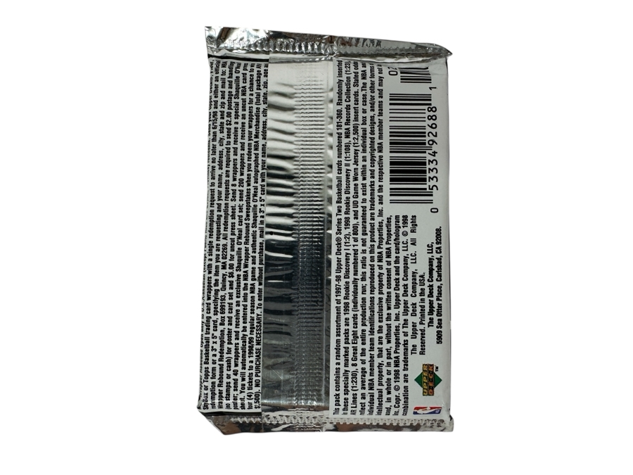 1997-98 Upper Deck Series Two Basketball Cards - 10 Cards - May Contain Ultra-Rare Michael Jordan Signed Game Jersey Card (GJ13S) That Sold For $1.4M - Read Details Page Before Bidding - Pack #108 [Photo 2]