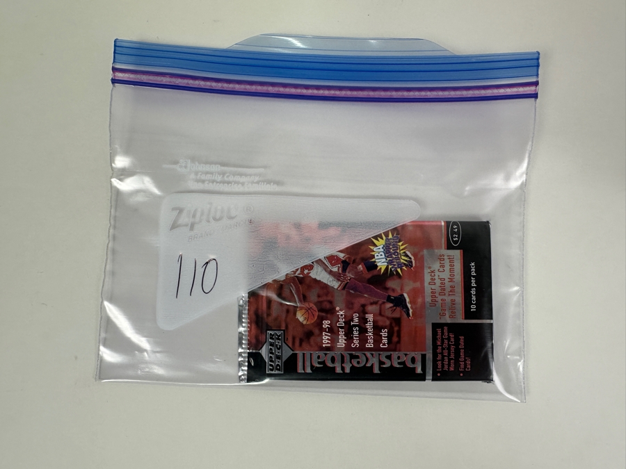 1997-98 Upper Deck Series Two Basketball Cards - 10 Cards - May Contain Ultra-Rare Michael Jordan Signed Game Jersey Card (GJ13S) That Sold For $1.4M - Read Details Page Before Bidding - Pack #110 [Photo 3]