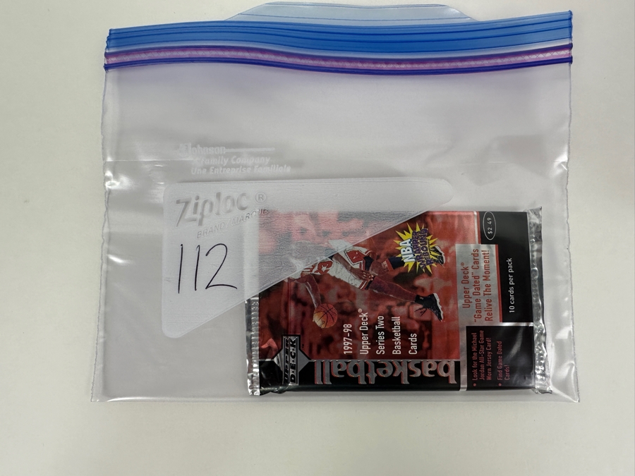 1997-98 Upper Deck Series Two Basketball Cards - 10 Cards - May Contain Ultra-Rare Michael Jordan Signed Game Jersey Card (GJ13S) That Sold For $1.4M - Read Details Page Before Bidding - Pack #112 [Photo 3]
