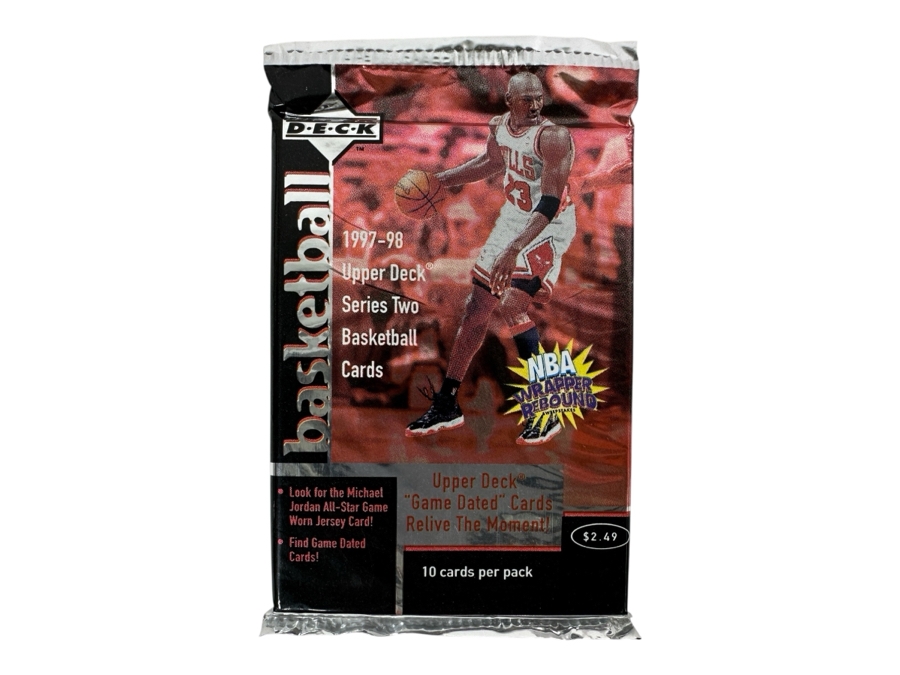 1997-98 Upper Deck Series Two Basketball Cards - 10 Cards - May Contain Ultra-Rare Michael Jordan Signed Game Jersey Card (GJ13S) That Sold For $1.4M - Read Details Page Before Bidding - Pack #112