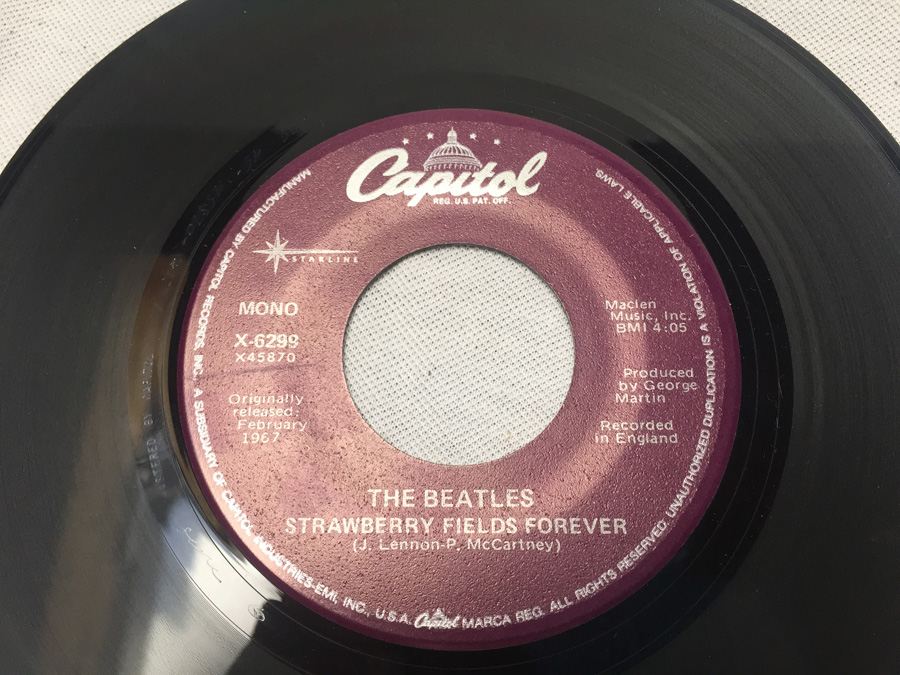 45 Vinyl Record Capital The Beatles X-6299 MONO Strawberry Fields Forever / Penny Lane [Photo 2]