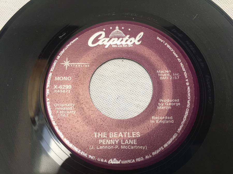 45 Vinyl Record Capital The Beatles X-6299 MONO Strawberry Fields Forever / Penny Lane [Photo 4]