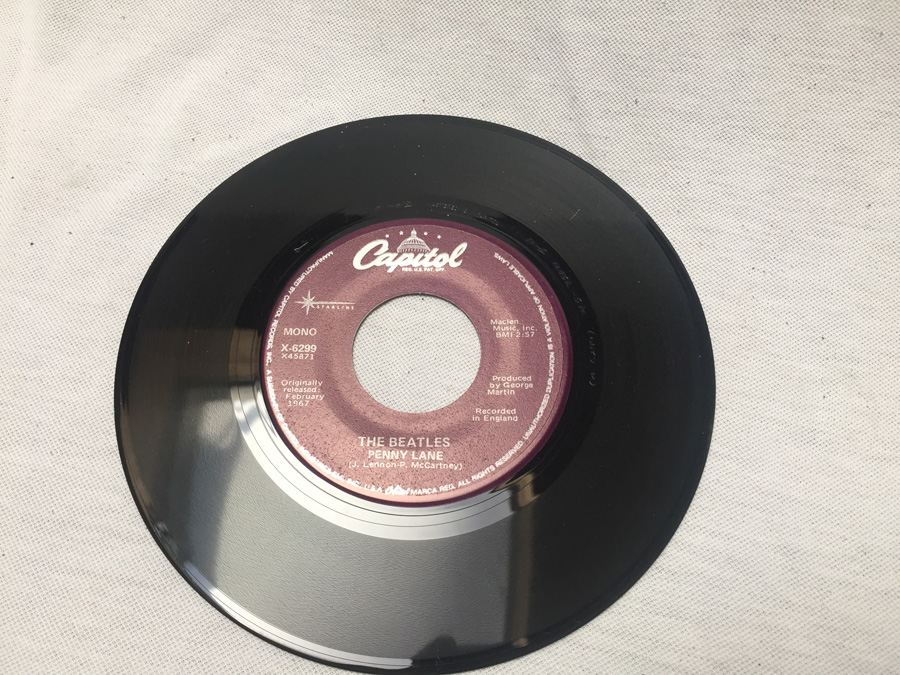 45 Vinyl Record Capital The Beatles X-6299 MONO Strawberry Fields Forever / Penny Lane [Photo 3]