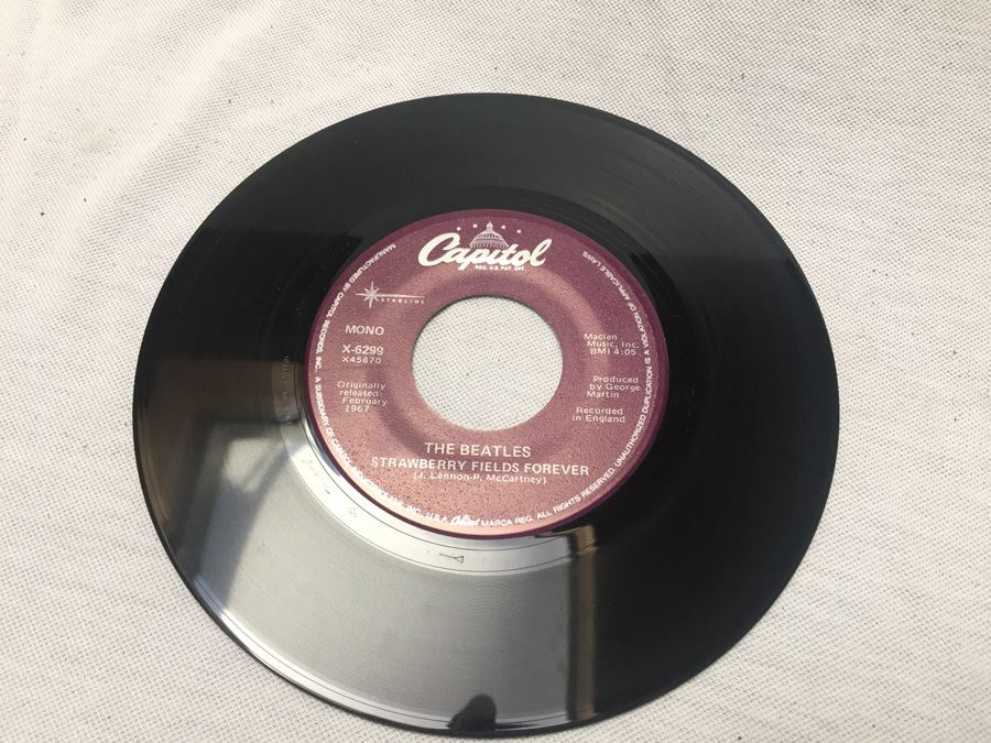 45 Vinyl Record Capital The Beatles X-6299 MONO Strawberry Fields Forever / Penny Lane