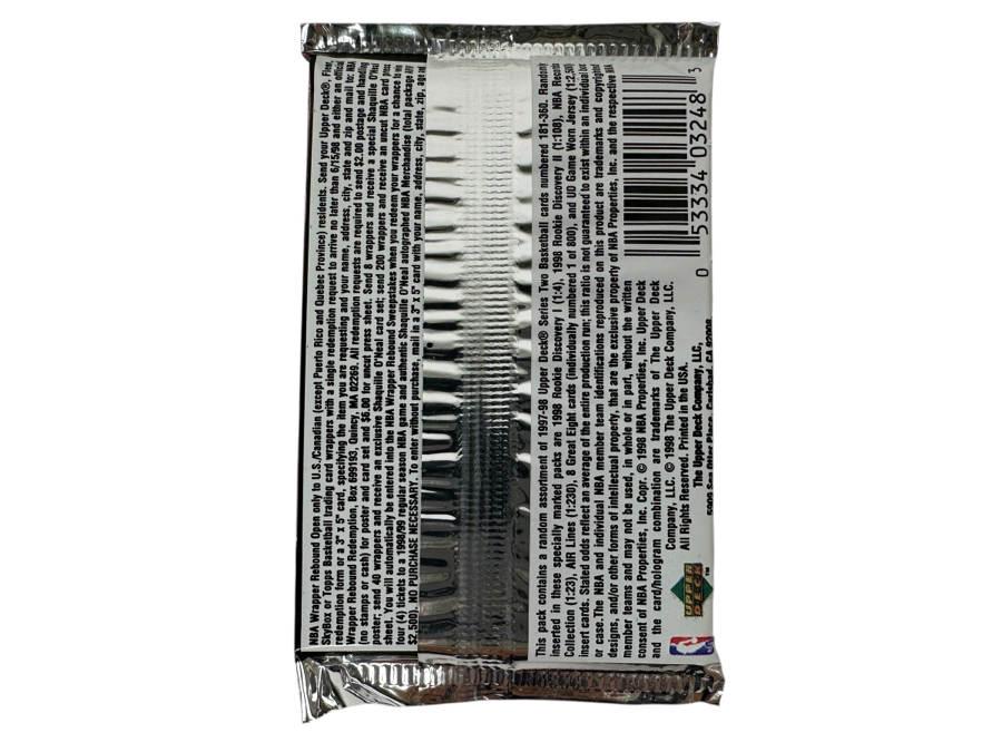 1997-98 Upper Deck Series Two Basketball Cards - 12 Cards - May Contain Ultra-Rare Michael Jordan Signed Game Jersey Card (GJ13S) That Sold For $1.4M - Read Details Page Before Bidding - Pack #113 [Photo 2]