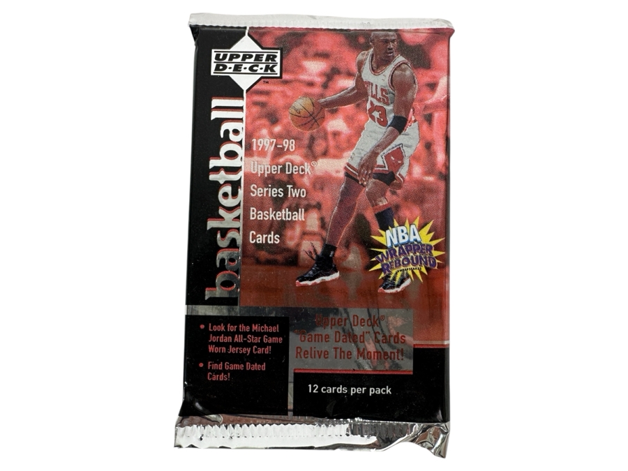 1997-98 Upper Deck Series Two Basketball Cards - 12 Cards - May Contain Ultra-Rare Michael Jordan Signed Game Jersey Card (GJ13S) That Sold For $1.4M - Read Details Page Before Bidding - Pack #113