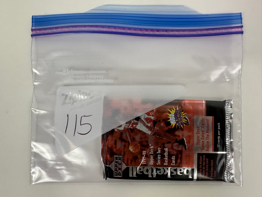 1997-98 Upper Deck Series Two Basketball Cards - 12 Cards - May Contain Ultra-Rare Michael Jordan Signed Game Jersey Card (GJ13S) That Sold For $1.4M - Read Details Page Before Bidding - Pack #115 [Photo 3]