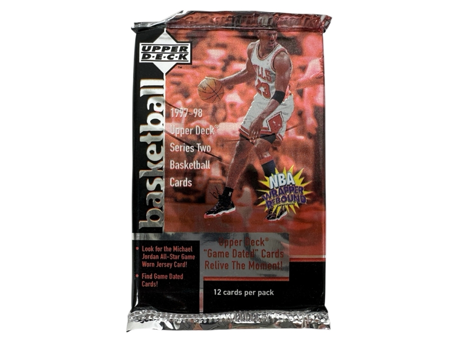 1997-98 Upper Deck Series Two Basketball Cards - 12 Cards - May Contain Ultra-Rare Michael Jordan Signed Game Jersey Card (GJ13S) That Sold For $1.4M - Read Details Page Before Bidding - Pack #115