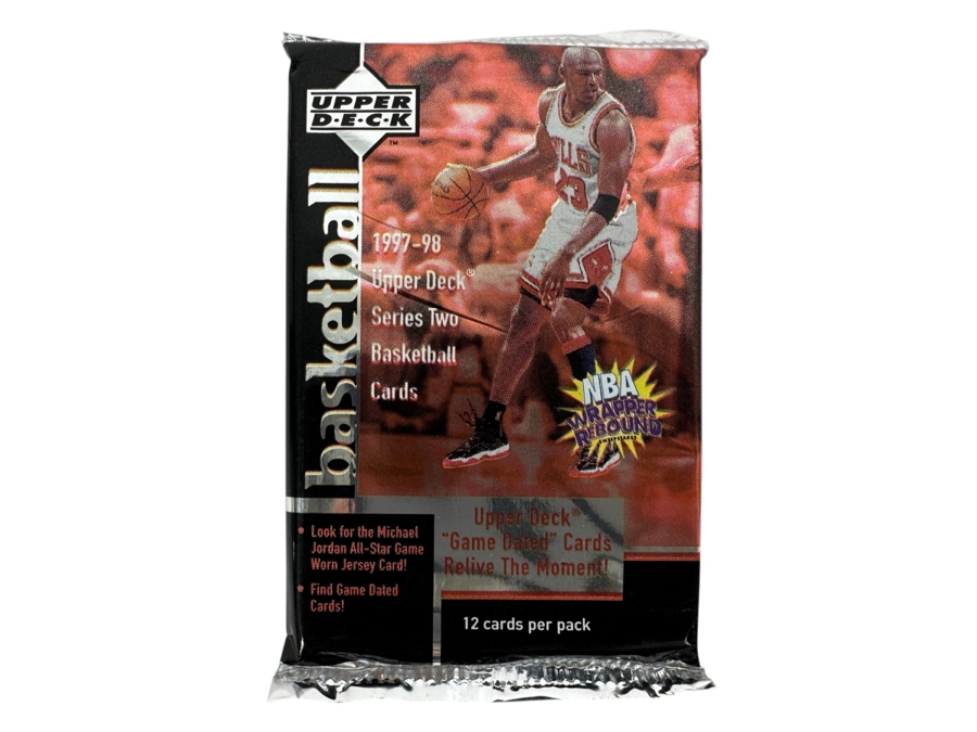 1997-98 Upper Deck Series Two Basketball Cards - 12 Cards - May Contain Ultra-Rare Michael Jordan Signed Game Jersey Card (GJ13S) That Sold For $1.4M - Read Details Page Before Bidding - Pack #116