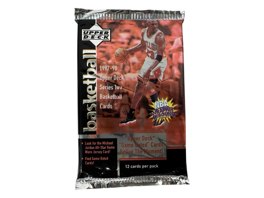 1997-98 Upper Deck Series Two Basketball Cards - 12 Cards - May Contain Ultra-Rare Michael Jordan Signed Game Jersey Card (GJ13S) That Sold For $1.4M - Read Details Page Before Bidding - Pack #117