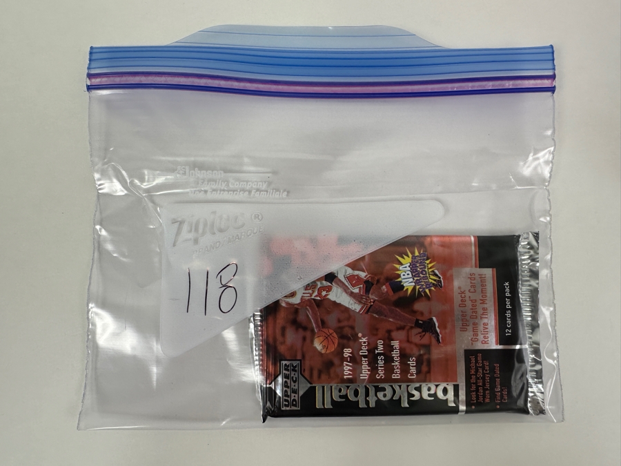 1997-98 Upper Deck Series Two Basketball Cards - 12 Cards - May Contain Ultra-Rare Michael Jordan Signed Game Jersey Card (GJ13S) That Sold For $1.4M - Read Details Page Before Bidding - Pack #118 [Photo 3]