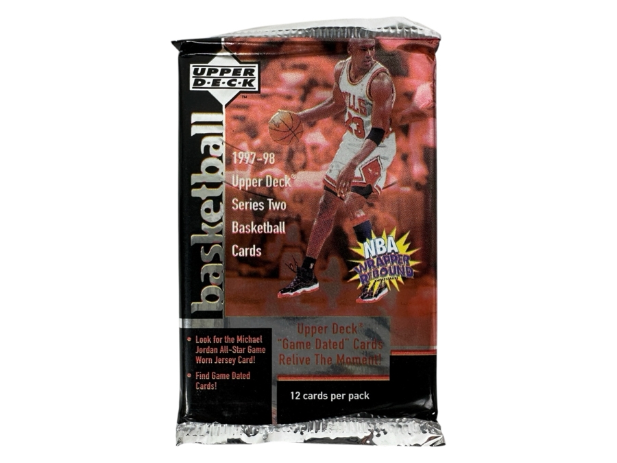 1997-98 Upper Deck Series Two Basketball Cards - 12 Cards - May Contain Ultra-Rare Michael Jordan Signed Game Jersey Card (GJ13S) That Sold For $1.4M - Read Details Page Before Bidding - Pack #118