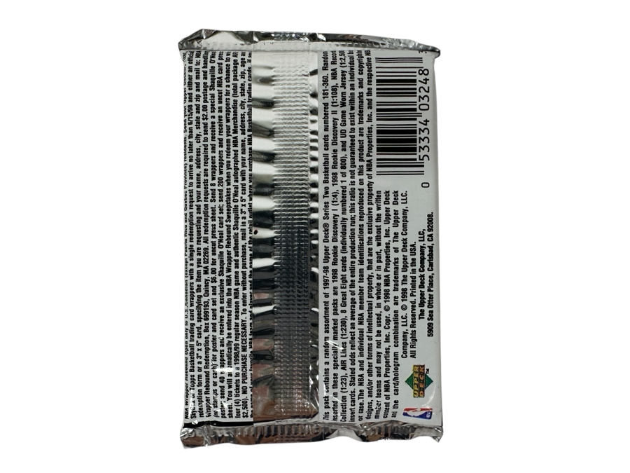 1997-98 Upper Deck Series Two Basketball Cards - 12 Cards - May Contain Ultra-Rare Michael Jordan Signed Game Jersey Card (GJ13S) That Sold For $1.4M - Read Details Page Before Bidding - Pack #118 [Photo 2]