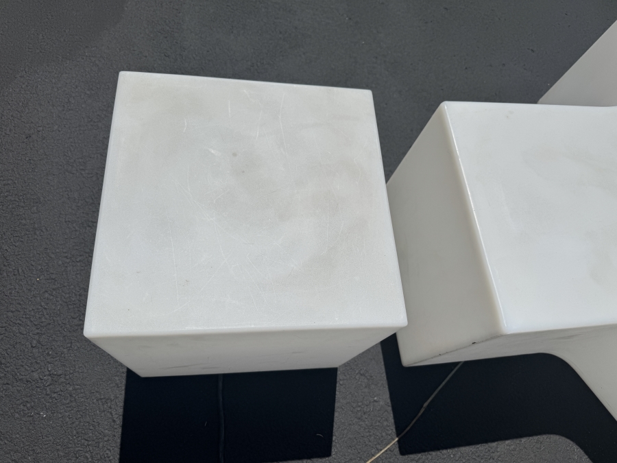 Just Added - Ypsilon Style Outdoor Plastic Furniture Y Table (Lights Up 46' x 46' x 17') and 2 End Tables (One lights Up 17' x 17' x 17') [Photo 5]