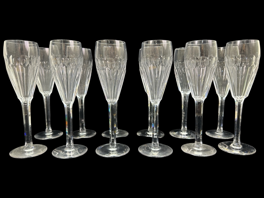 Set of (12) Waterford Clara Champagne Flutes 8.25'H