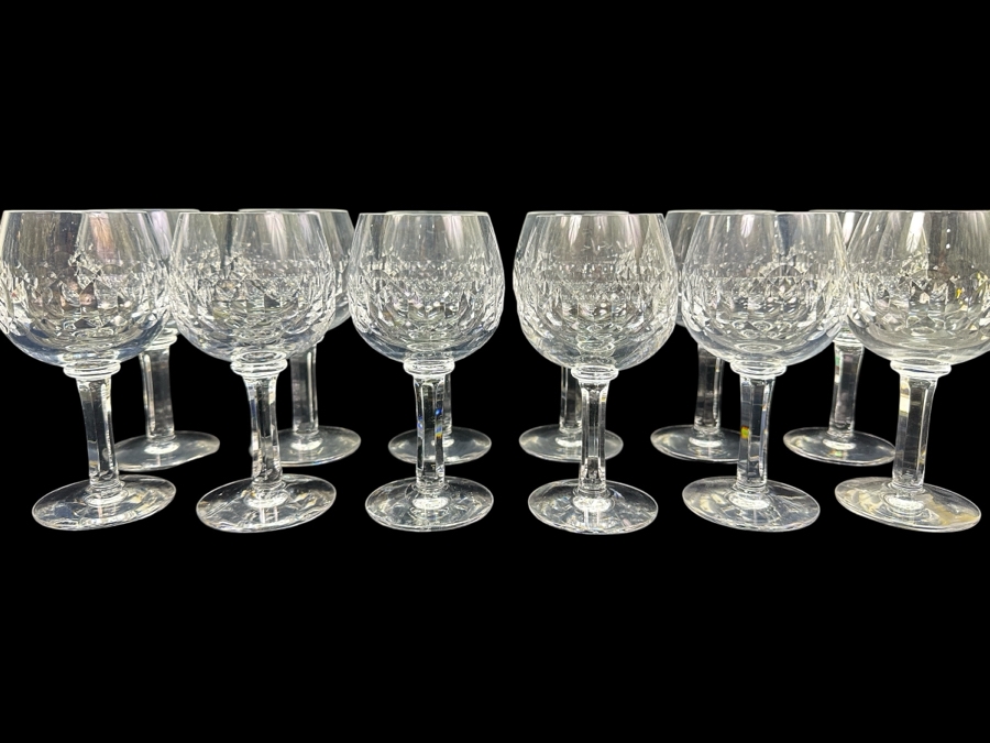 Set of (12) Signed Kosta Boda Gripsholm Wine/Water Glasses designed by Sigurd Persson 6.5'H