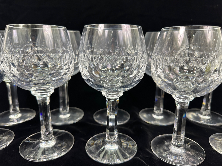 Set of (12) Signed Kosta Boda Gripsholm Wine/Water Glasses designed by Sigurd Persson 6.5'H [Photo 3]