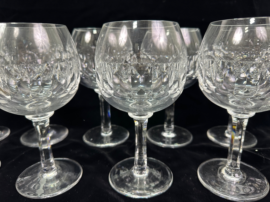 Set of (11) Signed Kosta Boda Gripsholm Wine/Water Glasses designed by Sigurd Persson 6.75'H [Photo 4]