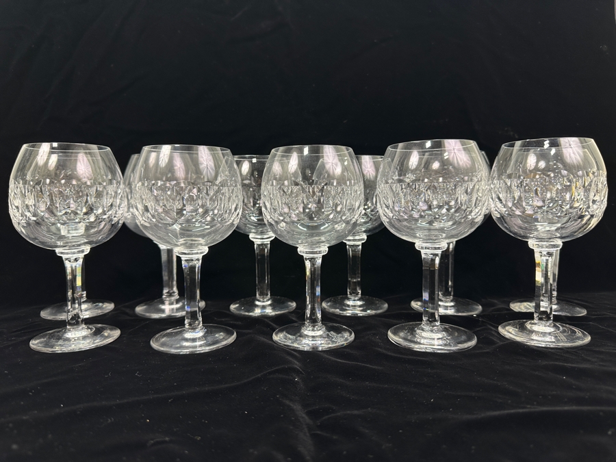 Set of (11) Signed Kosta Boda Gripsholm Wine/Water Glasses designed by Sigurd Persson 6.75'H [Photo 2]