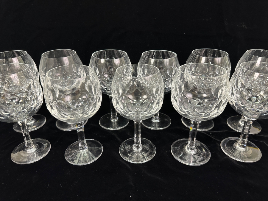 Set of (11) Signed Kosta Boda Gripsholm Wine/Water Glasses designed by Sigurd Persson 6.75'H [Photo 3]