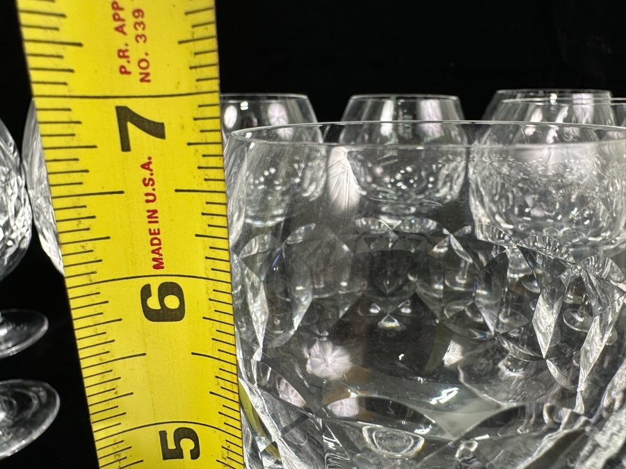 Set of (11) Signed Kosta Boda Gripsholm Wine/Water Glasses designed by Sigurd Persson 6.75'H [Photo 7]