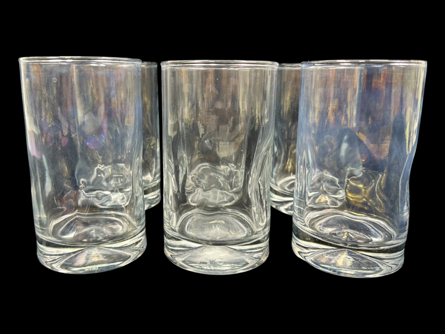 Set of (6) Libby Crisa Impressions Rock Tumblers 4.75'H [Photo 2]