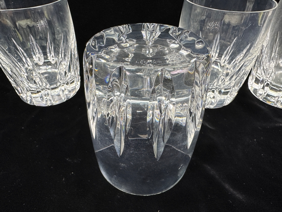 Set of (4) Lenox Firelight Crystal Double Old Fashioned Glasses 4'H [Photo 5]
