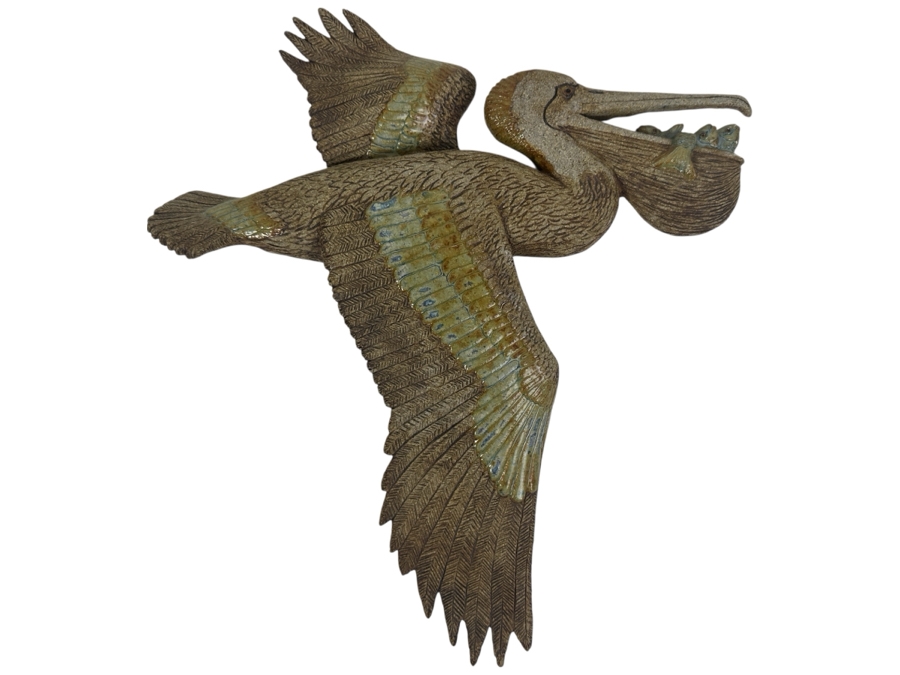Signed Pelican Pottery Wall Sculpture by Borggren 16'W x 17'L [Photo 1]