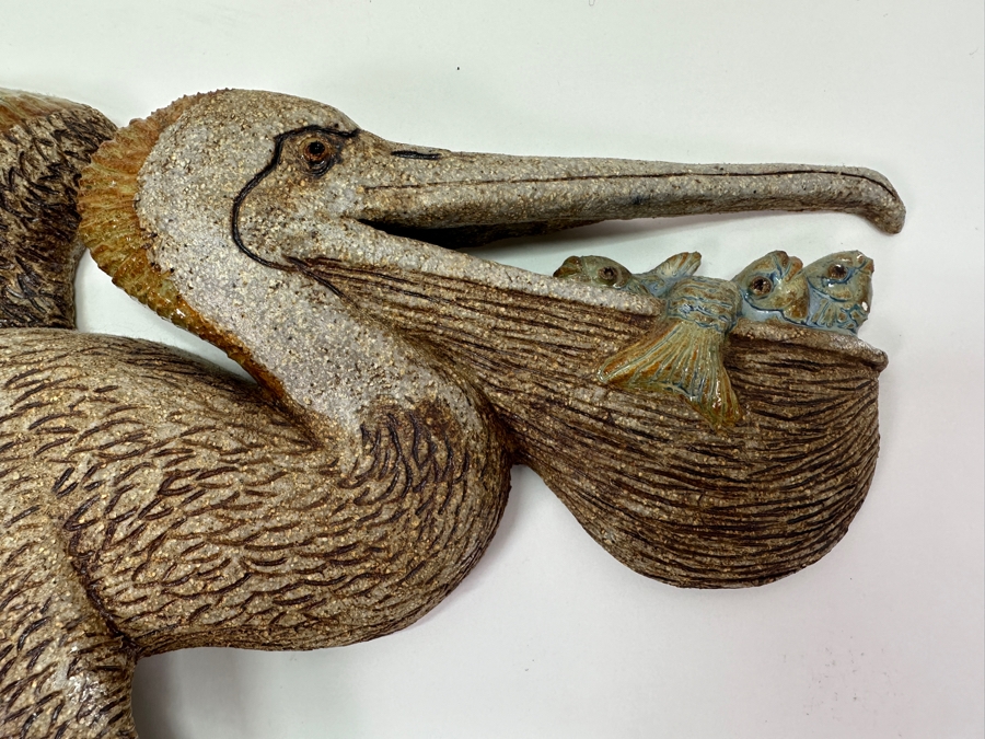 Signed Pelican Pottery Wall Sculpture by Borggren 16'W x 17'L [Photo 2]
