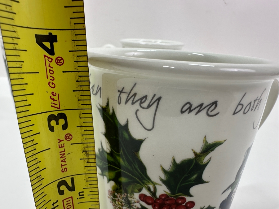 (4) Portmeirion The Holly & The Ivy By Anwyl Cooper-Willis Coffee Cups Made In Britain 3.75'H [Photo 6]