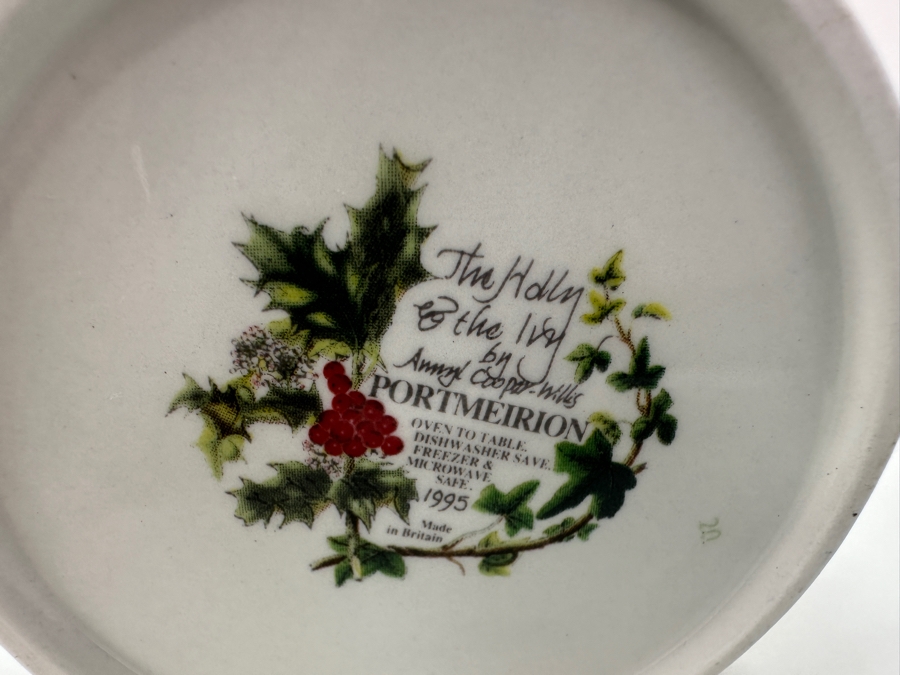 (4) Portmeirion The Holly & The Ivy By Anwyl Cooper-Willis Coffee Cups Made In Britain 3.75'H [Photo 5]