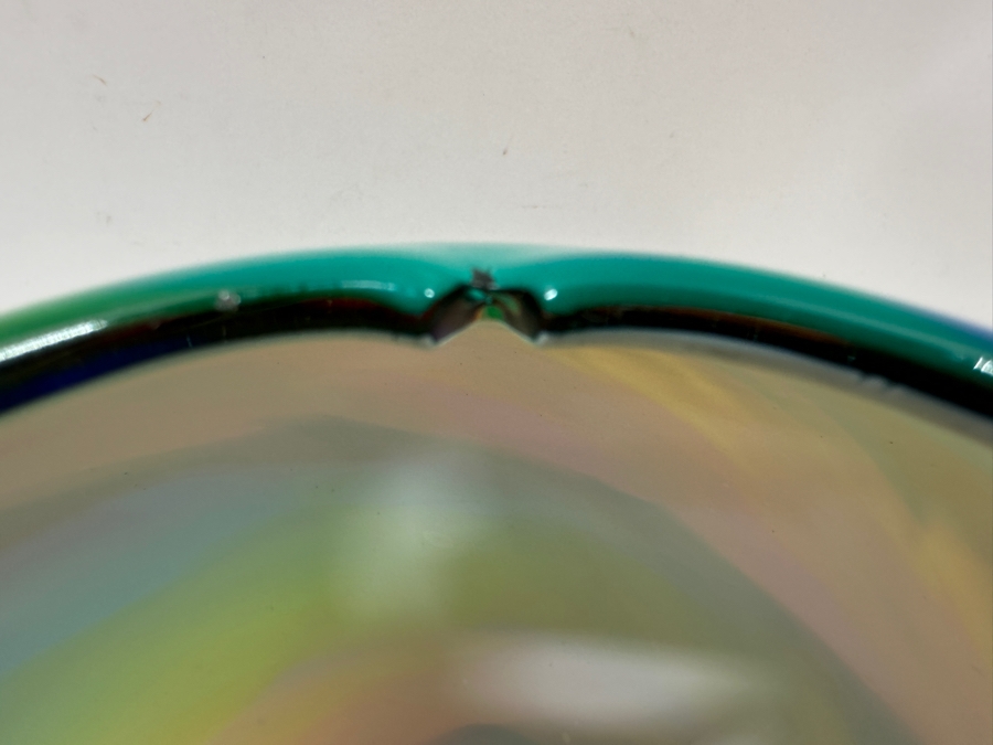 Signed Art Glass Urn Jar With Fish Finial 16'H [Photo 12]