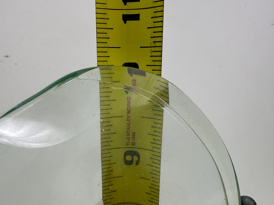 Glass Vase With Metal Stand Filled With Organic Seashells 10W X 10H [Photo 8]