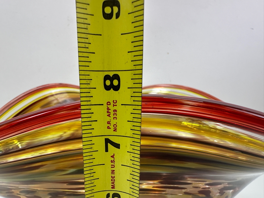 2009 Artist Signed Art Glass Centerpiece Bowl 16'W X 11'D X 7.5'H [Photo 18]