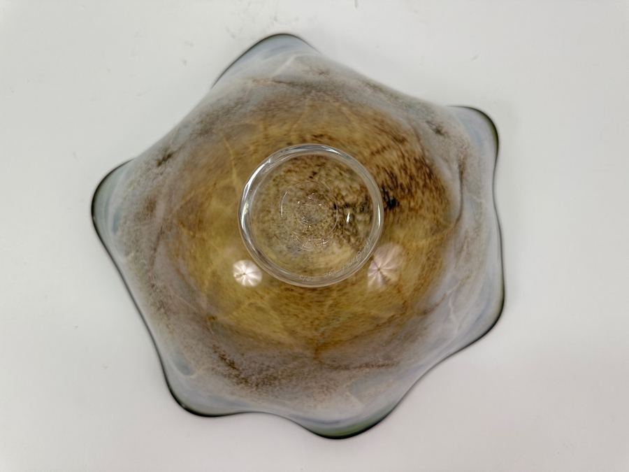 Art Glass Bowl Signed The Glass Forge 2015 10'W X 3.5'H [Photo 8]