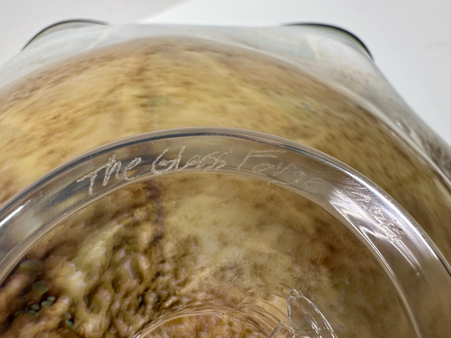 Art Glass Bowl Signed The Glass Forge 2015 10'W X 3.5'H [Photo 9]