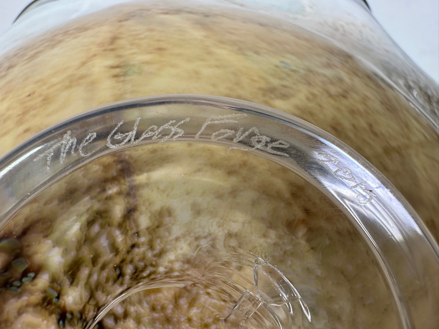 Art Glass Bowl Signed The Glass Forge 2015 10'W X 3.5'H [Photo 10]