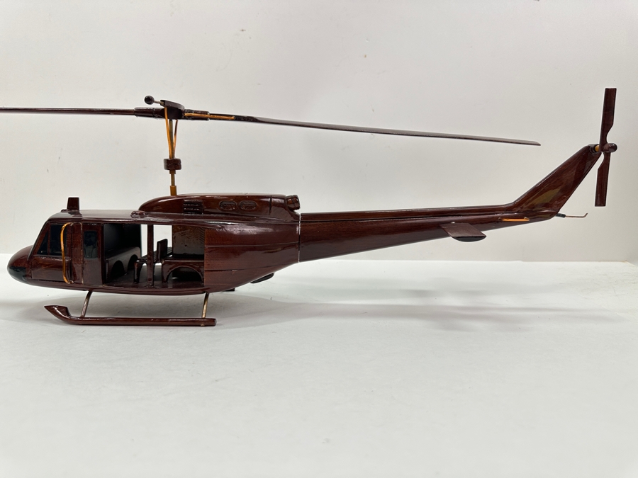 Wooden Bell UH-1 Iroquois 'Huey' Helicopter Model 25'W X 7'H [Photo 4]