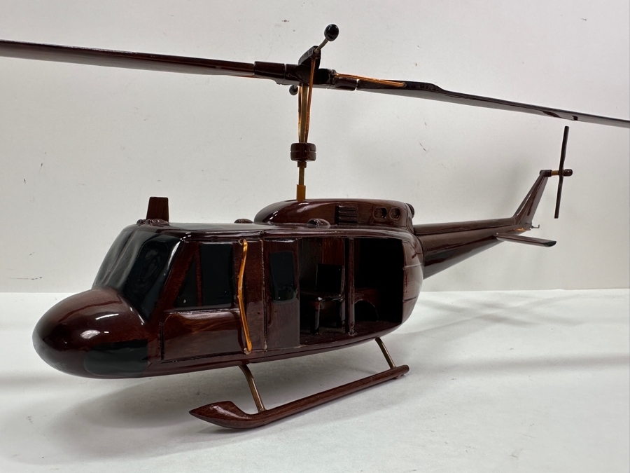 Wooden Bell UH-1 Iroquois 'Huey' Helicopter Model 25'W X 7'H [Photo 10]