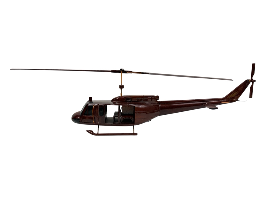 Wooden Bell UH-1 Iroquois 'Huey' Helicopter Model 25'W X 7'H